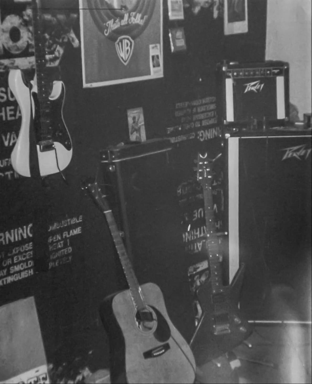 The beginning of a guitar connoisseur, captured in the room of a 20-something Darrick, the future owner and builder of Ellehsem Guitars.
